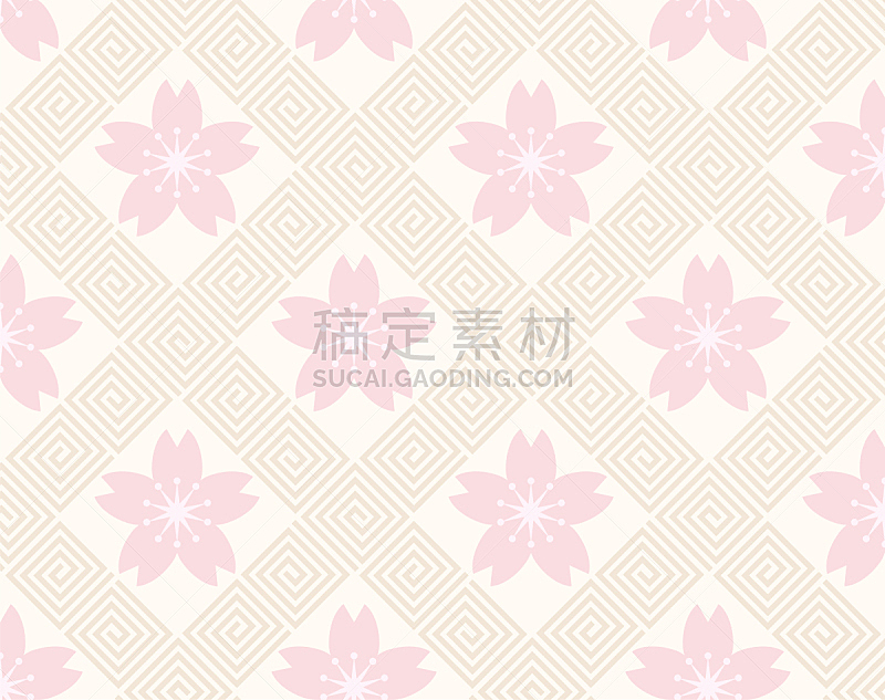 传统,几何形状,背景,日本,矢量,式样,樱之花,和服,纺织品,复古风格