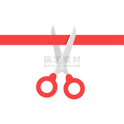 绘画插图,扁平化设计,矢量,剪刀,商务,园艺剪刀,线条,事件,新船揭幕式,背景分离