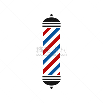 理发店,符号,矢量,绘画插图,计算机图标,平坦的,分离着色,横截面,背景分离,圆柱体