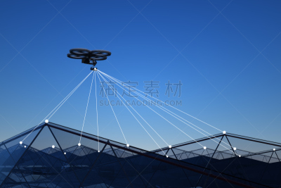 技术,无人机,交通,现代,想法,高处,建筑,拍摄场景,互联网,建筑外部