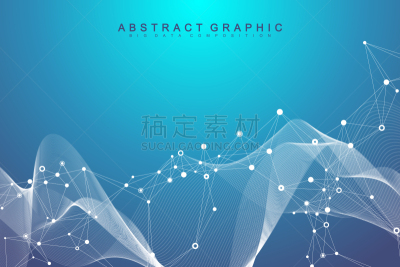 技术,色彩鲜艳,点连成线,矢量,波形,背景,绘画插图,抽象,流动,行动