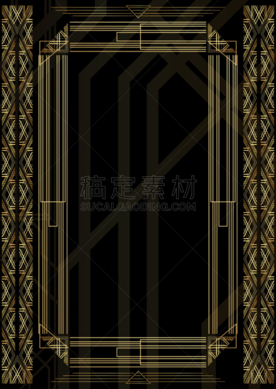 华贵,art deco风格,背景,1920年-1929年,贺卡,几何形状,传单,边框,罗马尼亚,平衡