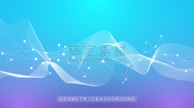 技术,色彩鲜艳,点连成线,矢量,波形,背景,绘画插图,抽象,流动,行动