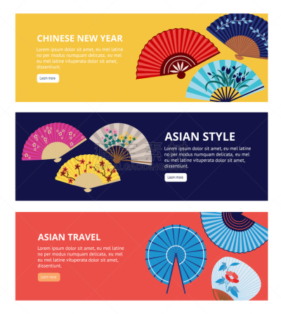 传单,绘画插图,日本,矢量,扇子,平坦的,传统,贺卡,边框,浪漫