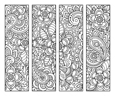 书,式样,手,草图,书签,标签,乱画,着色,花,布置