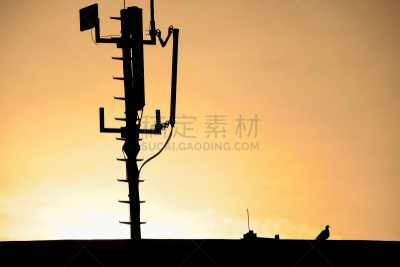 计算机网络,波形,杆,收音机,无线电通信塔,无线电通信装置,金属,剪影,装裱
