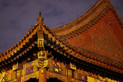 建筑,传统,灯笼,北京,公园,复古风格,古董,古典式,木制,夜晚