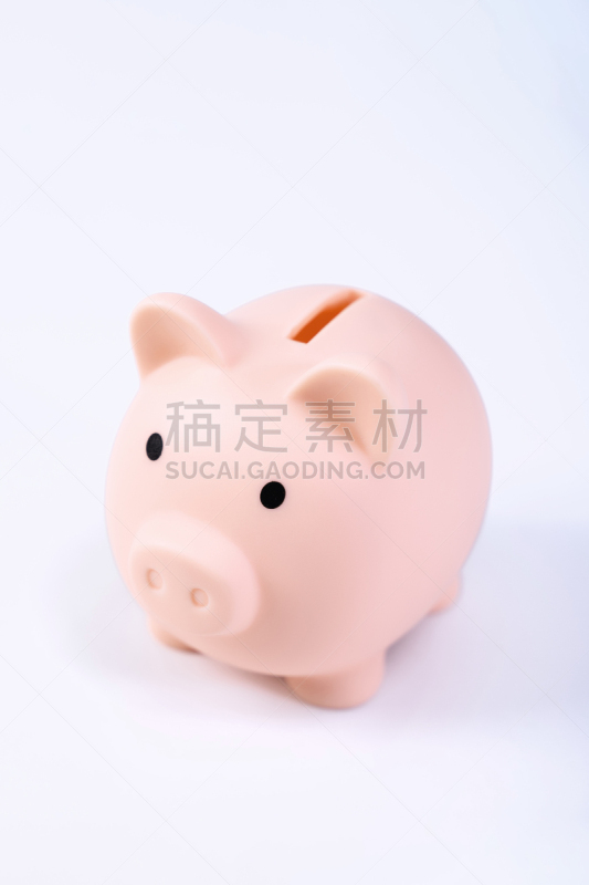 小猪扑满,白色背景,保险,木制,金融,留白,白色,特写,红色,购买
