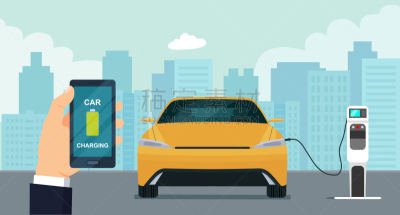汽车,背景,动物出击,绘画插图,都市风景,电车,矢量,平坦的