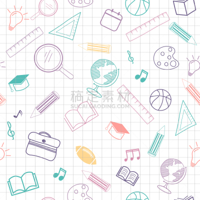 重返校园,背景,四方连续纹样