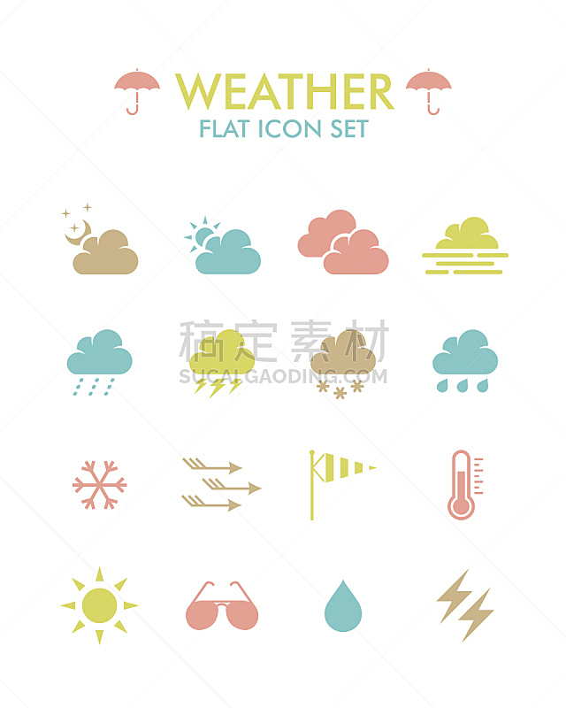 图标集,矢量,天气,平坦的,传媒,气候,一个物体,云景,技术,图书馆