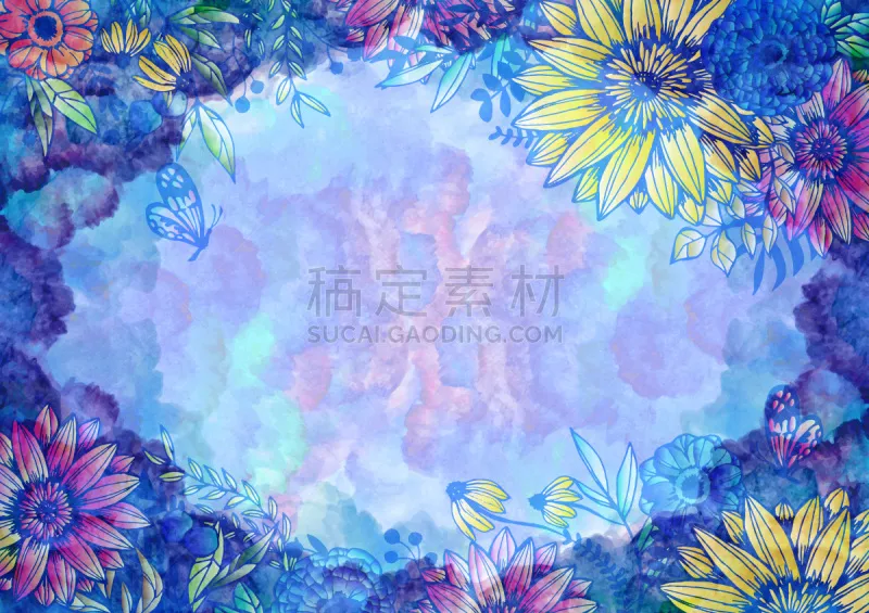 浅蓝色 背景 植物 蓝色 材料 式样 青绿色 水彩画 花 复古图片素材下载 稿定素材 浅蓝色 背景 植物 蓝色 材料 式样 青绿色 水彩画 花 复古图片素材下载 稿定素材