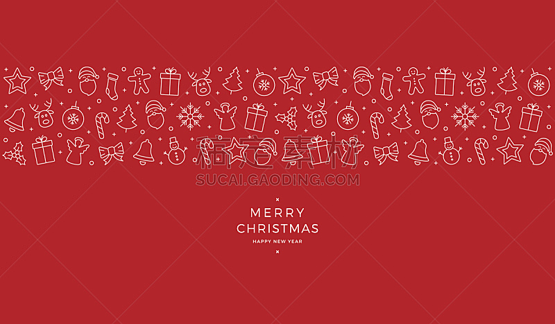 化学元素周期表,红色背景,图标,华丽的,线条,贺卡,部分,圣诞装饰物