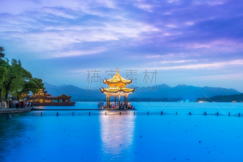 杭州,风景,西湖,俄亥俄河,水,天空,夏天,光,湖