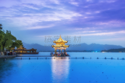 杭州,风景,西湖,俄亥俄河,水,天空,夏天,光,湖