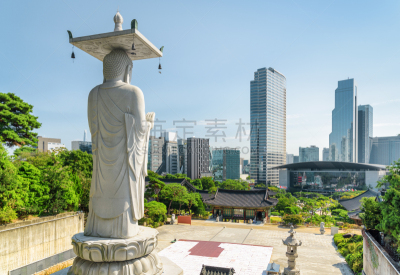 城市天际线,首尔,寺庙,风景,著名景点,韩国,朝鲜半岛,户外,建筑,雕塑