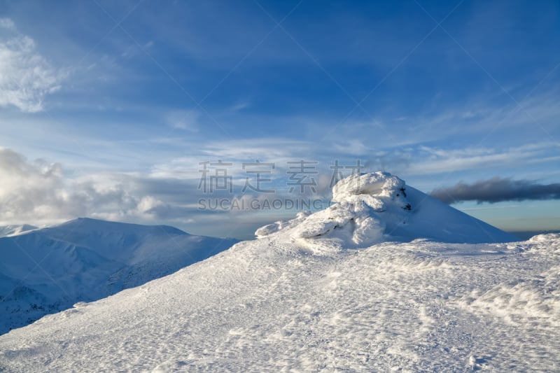 雪,地形,冻结的,宏伟,秘密,卡帕锡安山脉,天空,高处,建造物,山脉