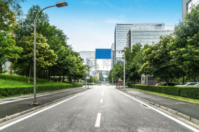都市风景,公路,空的,成都,天空,枝繁叶茂,市区路,太空,现代,沥青