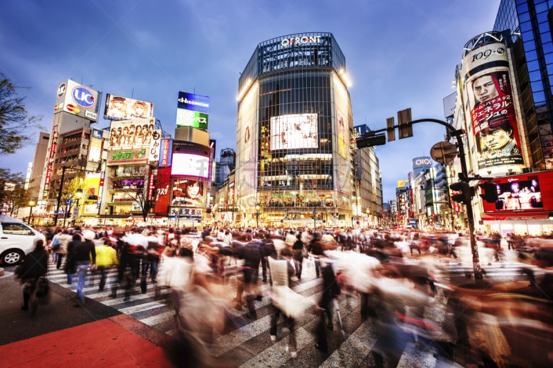 东京,日本,涉谷岔口,商务,街道,城市,人群,群众,拥挤的,购物