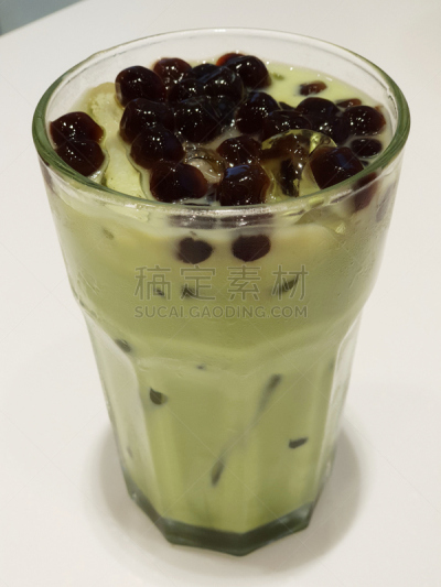 绿茶,垂直画幅,无人,冰,珍珠奶茶,饮料,特写,泰国,泡泡