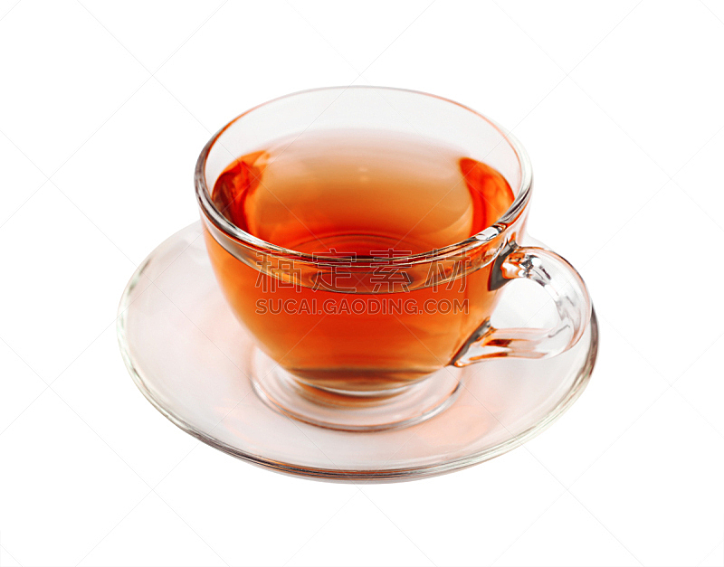 杯,玻璃,红茶,透明,分离着色,水平画幅,高视角,无人,茶碟,热饮