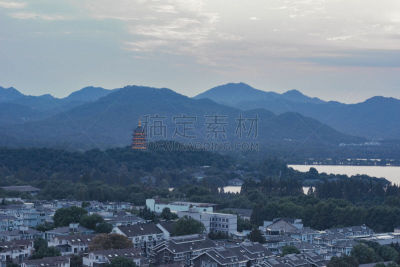 都市风景,杭州,商务,云,现代,建筑业,著名景点,雷峰宝塔,商业金融和工业,湖