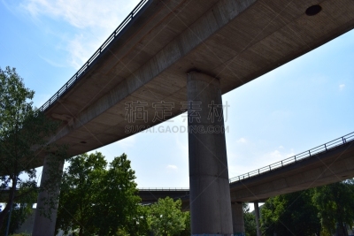 old concrete bridge system 'Südbrücke' in Koblenz