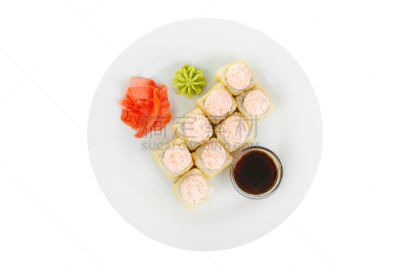 寿司,白色,背景,分离着色,生姜,传统,菜单,天麸罗,清新,背景分离