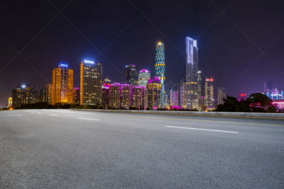 市区路,沥青,广州,人行道,建筑,办公室,天空,美,水平画幅,无人