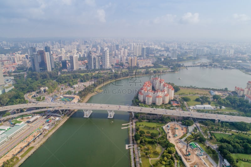 都市风景,新加坡市,城市天际线,航拍视角,市区,中环,宽的,天空,夜晚,市区路