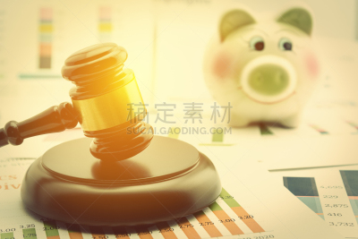 小猪扑满,锤子,图表,商务,法庭,概念,槌子