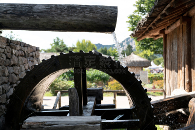传统,韩国,天空,建筑,秋天,美,蓝色,高大的,在下面,弯曲