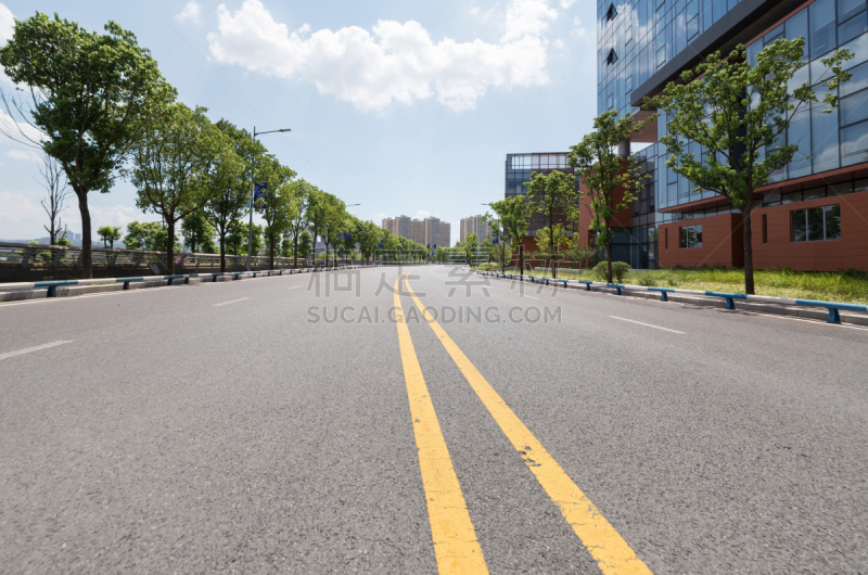 公路,重庆,空的,都市风景,横截面,沥青,汽车,交通,枝繁叶茂,现代