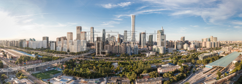 全景,北京cbd,北京,黄昏,公路,现代,户外,建筑,晴朗,金融区