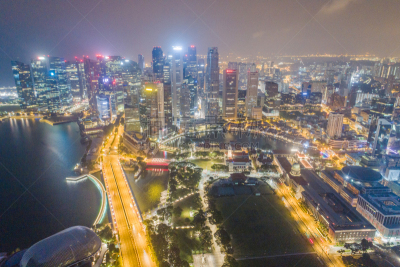 都市风景,新加坡市,城市天际线,航拍视角,市区,中环,宽的,天空,克拉码头,水平画幅