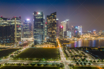 都市风景,新加坡市,城市天际线,航拍视角,市区,宽的,中环,天空,克拉码头,水平画幅