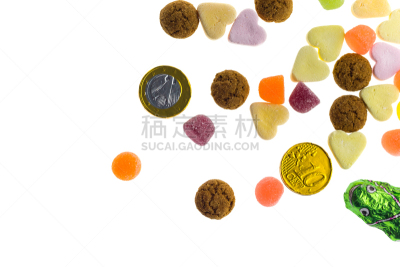传统,糖果,节日,圣诞老人,白色背景,荷兰,多样,分离着色,比利时,背景分离