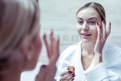 金色头发,彩妆,长发,女人,修改系列,部分,纯净,一个人,水槽,毛巾