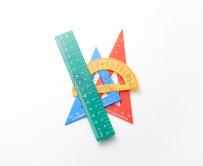 三角板,量角器,比例,留白,办公用品,水平画幅,无人,数学,特写,知识
