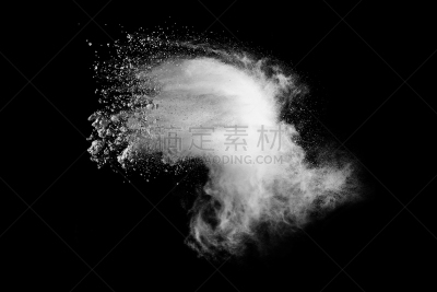 粉末状雪,白色,黑色背景,秘密,球体,颜料粉,泰国食品,背景分离,风,环境