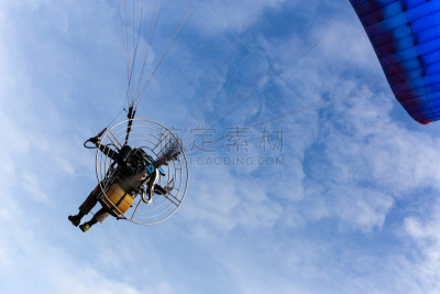 高崖跳伞,云,蓝色,天空,白色,水平画幅,户外,自由,高处,运动