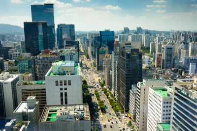都市风景,首尔,在上面,商务,现代,著名景点,韩国,朝鲜半岛,城市扩张,夏天