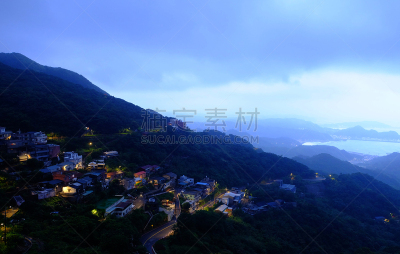 路灯,修改系列,黎明,宁静,平衡,天空,美,水平画幅,山,无人