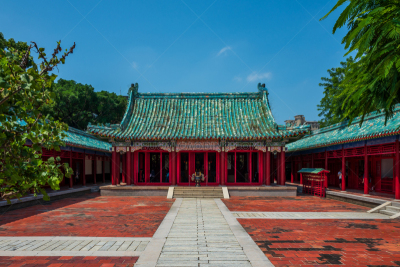 孔子庙,孔子,红色,蓝色,华丽的,远古的,古老的,著名景点,宏伟,传统