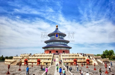 北京,天坛,户外,白昼,圆形,蓝色,远古的,著名景点,国际著名景点,灵性