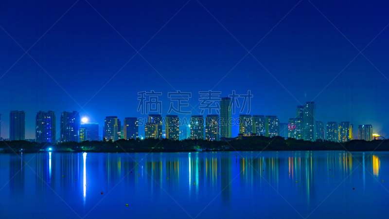 夜生活,黄昏,现代,著名景点,户外,天空,厦门,建筑,都市风景,市区