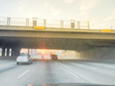 交通,公路,美国,运动模糊,琴码,黎明,卡车,汽车,迅速,图像