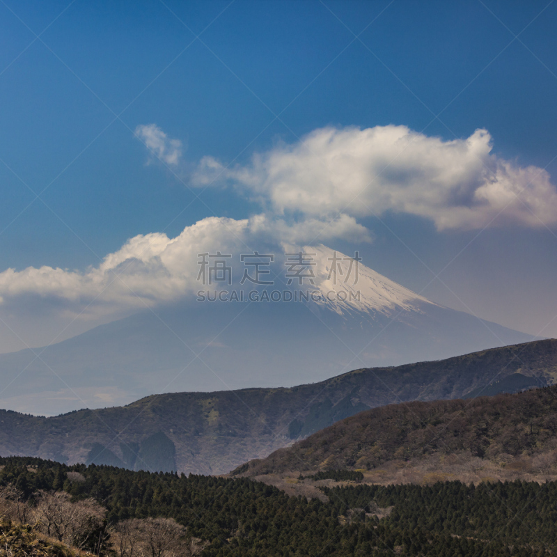 富士山,日本,天空,山,雪,无人,户外,云景,箱根园,富士箱根伊豆国立公园