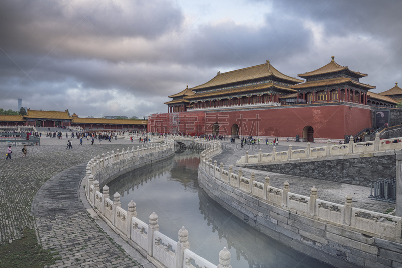 北京,故宫,人种,户外,黄色,蓝色,远古的,著名景点,国际著名景点,宏伟