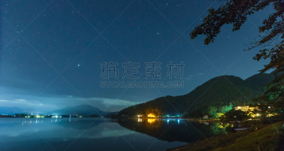 富士山,星系,夜晚,山,日本,银河系,暗色,云景,午夜,雪山